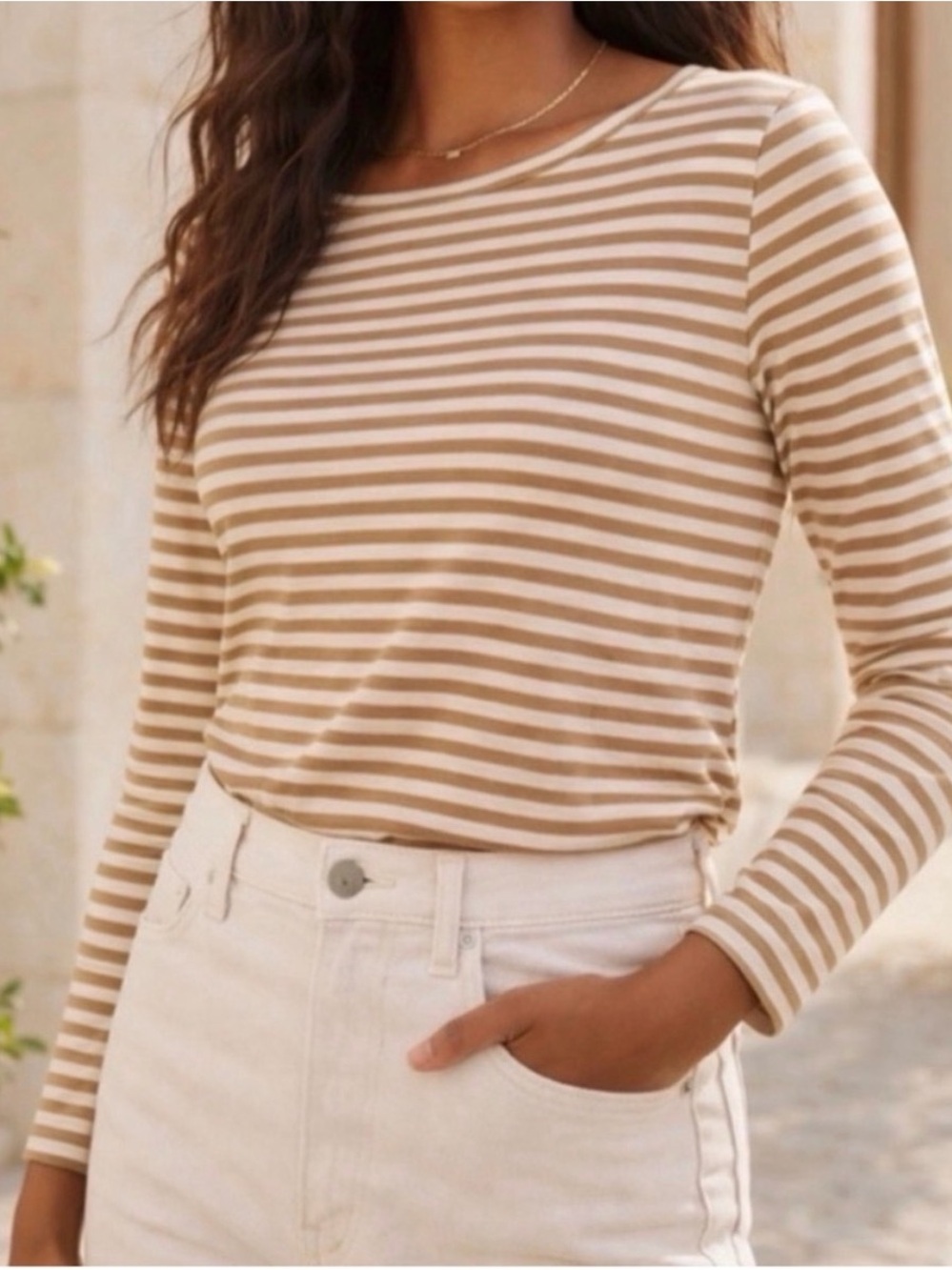 Striped Long-Sleeve Top